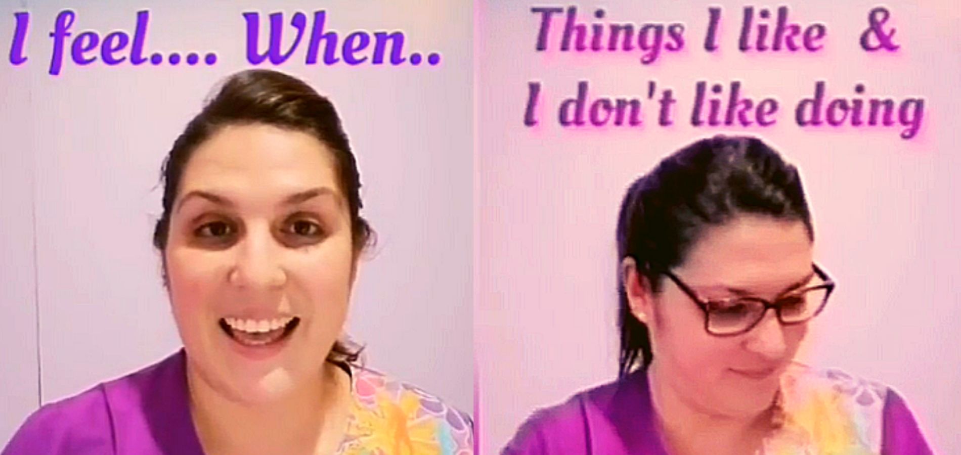 Pía Irigoyen, profesora de inglés, eseñando a través de videos educativos que comparte por su cuenta de Instagram.