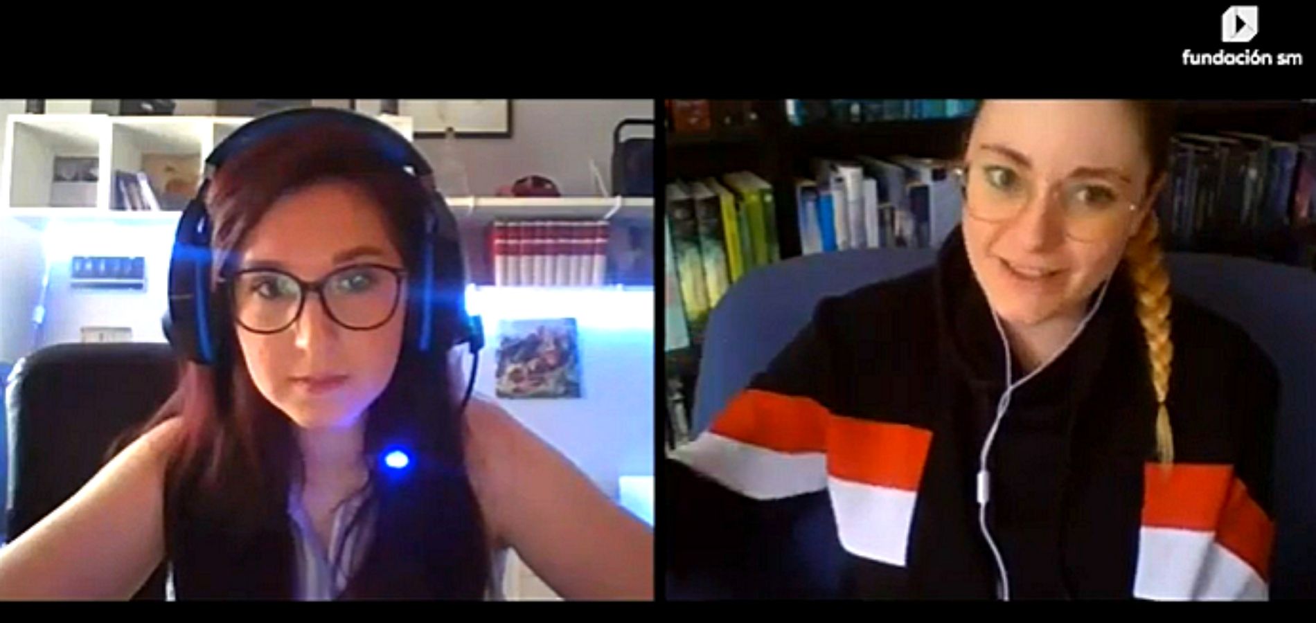 Ana e Isa conversando sobre cómo la comunidad de booktube ha logrado que el hábito lector de las y los estudiantes aumente
