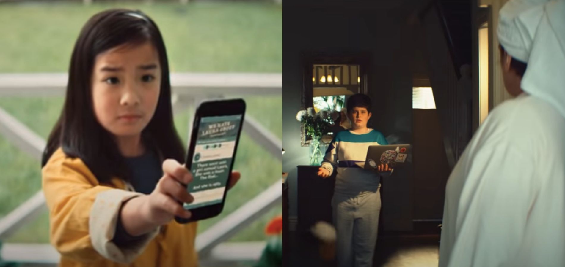 Imágenes de la campaña de Keep it Real, donde se ven a niños y niñas con dispositivos móviles